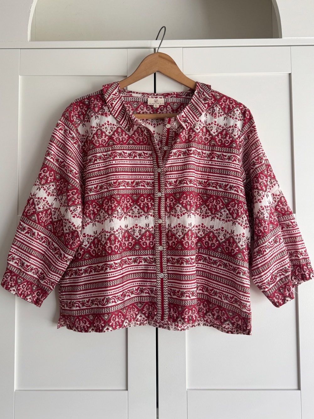 Anokhi 100% Cotton Button Up Top